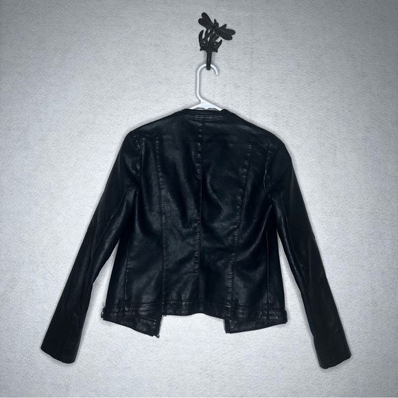 Women's (Jennyfer) Black Leather Faux Jacket - Size S - Picture 2 of 5